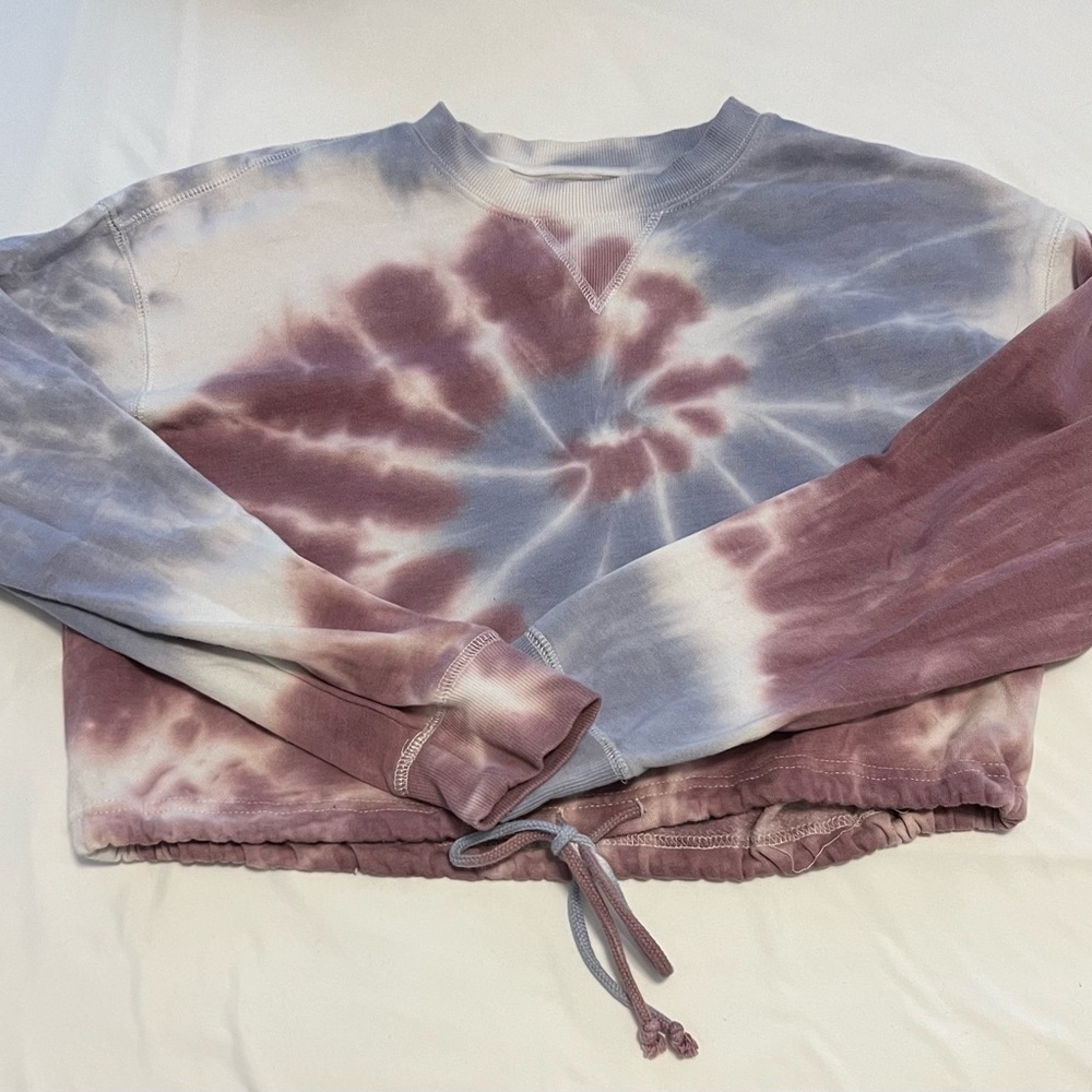 LA Hearts Tie-Dye Draw String Sweatshirt